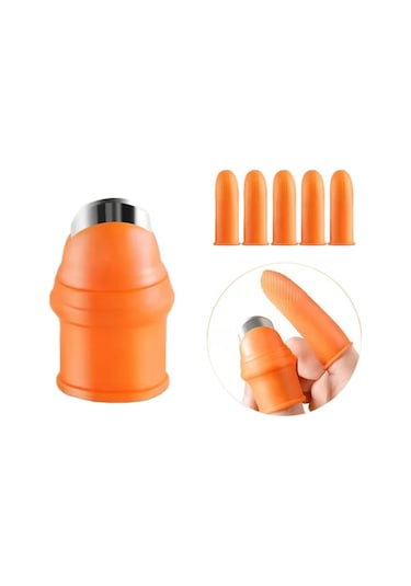 Reedark "bahçe Ve Mutfak İçin Pratik Silikon Parmak Bıçak Seti - 1 Bıçak + 5 Silikon Ped"