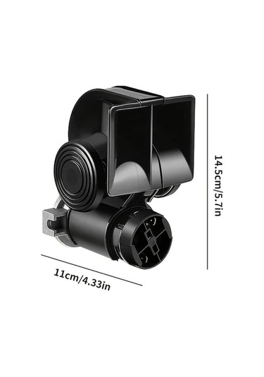 Pazly 12v Kamyonlar İçin Uygun Kırmızı Tek Parça Çift İpli Tren Salyangoz Pnömatik Korna Süper Büyük Hacimli Araba Kornası Kompresörle Donatılmış