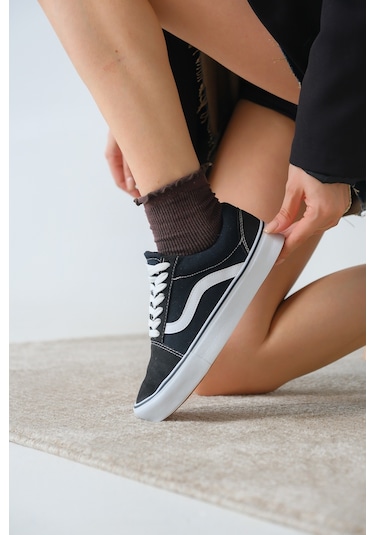 Garantili Wanso Günlük Ortopedik Kadın Sneaker Spor Ayakkabı Siyah