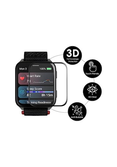 Garmin Venu X1 İçin 5 Adet Enkay 3d Tam Kapsama Yumuşak Pc Kenar Pmma Hd Ekran Koruyucu Film