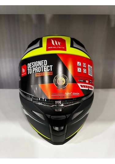 Mt Helmets Mt Revenge 2 S Hatax C3 Motosiklet Kaskı Mat Sarı