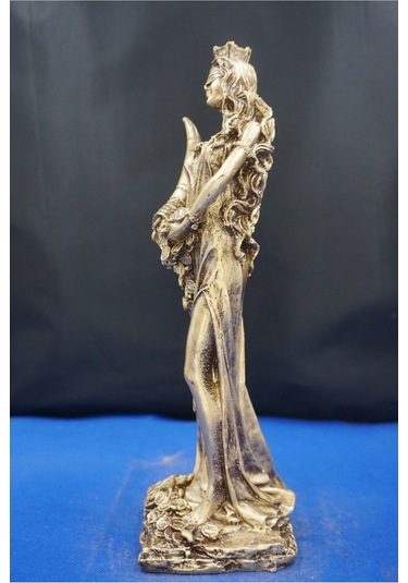 Fortuna Bereket Tanrıçası Heykeli - 28 Cm Mitolojik Biblo Hediyelik Eşya Ev Dekor Altın