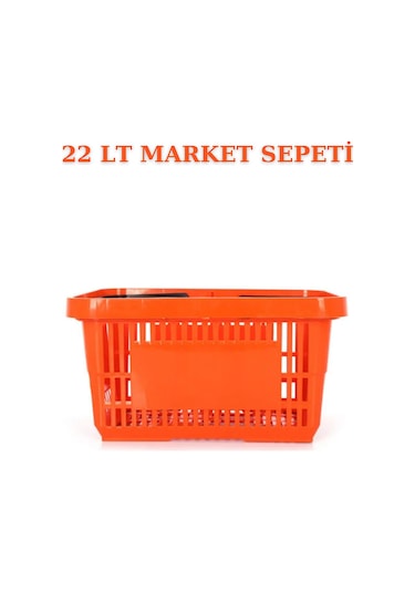 5 adet 22Litre Market ve Alışveriş Sepeti, Saplı Market Sepeti T