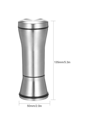 Geekyou 304 Paslanmaz Çelik Elle Biber Değiştirici, Mutfak Ve Restoranlar İçin Biber Tozü Öğütücü, Gümüş Rengi 135mm Gümüş