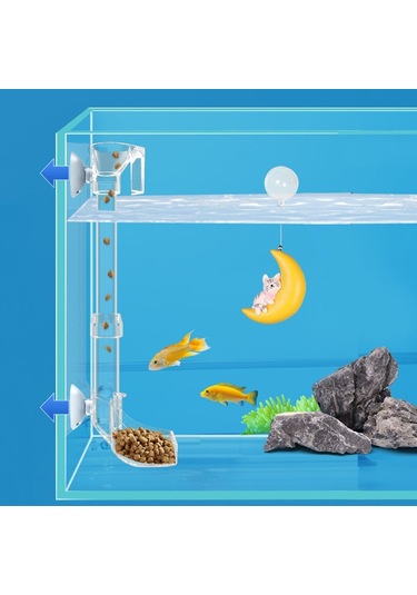 Sones 13-18 Cm Akvaryum Besleme Borusu Akrilik Yemlik Küçük Balık Besleme Borusu