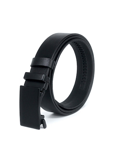 Manda Derisi Otomatik Tokalı Deliksiz Erkek Kemeri Siyah