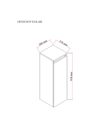 Karen Banyo Deniz Boy Dolap Beyaz
