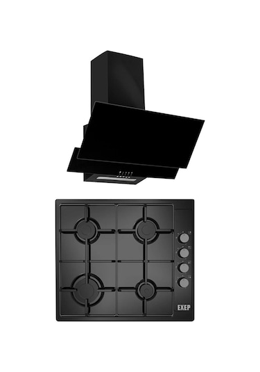 Exep EO330 - ED401 Emaye Siyah Ankastre Set