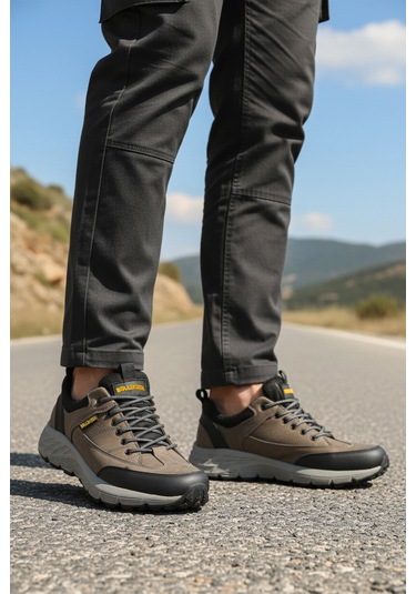 Gri Nubuk Hakiki Deri Erkek Outdoor Ayakkabı 250069 M Gri