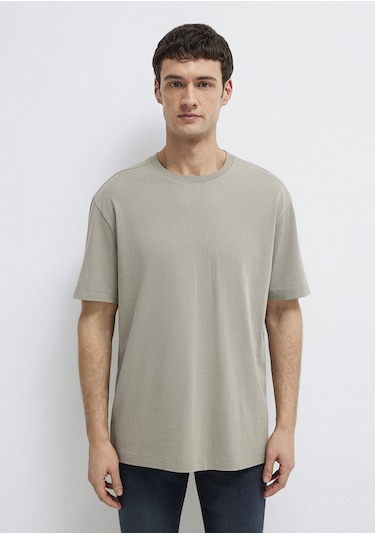 Mavi - Gri Basic Tişört 0613466-70352 Gri