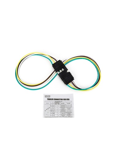 Moveevo 4-pin Düz Şarj Kutulu Trailer Bağlantı Kablosu - Abs + Bakır, Su Geçirmez, 18 4awg, 6-24v, Tır Ve Treylerler İçin