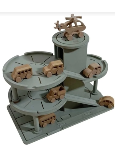 Ahşap Üç Katlı Otopark Garaj Seti