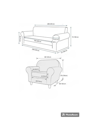 Koltuk Örtüsü Takımı 3311 Yıkanabilir Streçli Lastikli Esnek Gri