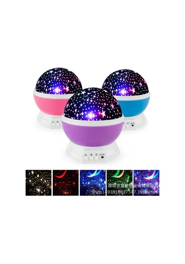 Led Otomatik Dönen Yıldızlı Gökyüzü Küçük Gece Lambası Usb Yıldız Projeksiyon Masa Lambası Gece Lambası Mor Yıldızlı Gökyüzü