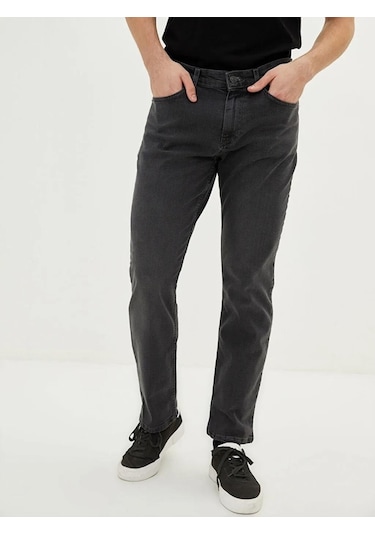Black Lee Denim Regular Fit Likralı Erkek Petek Desen Kot Pantolo (547938069)