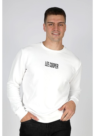 Lee Cooper Paul Erkek O Yaka Sweatshirt Beyaz-20101-beyaz Beyaz