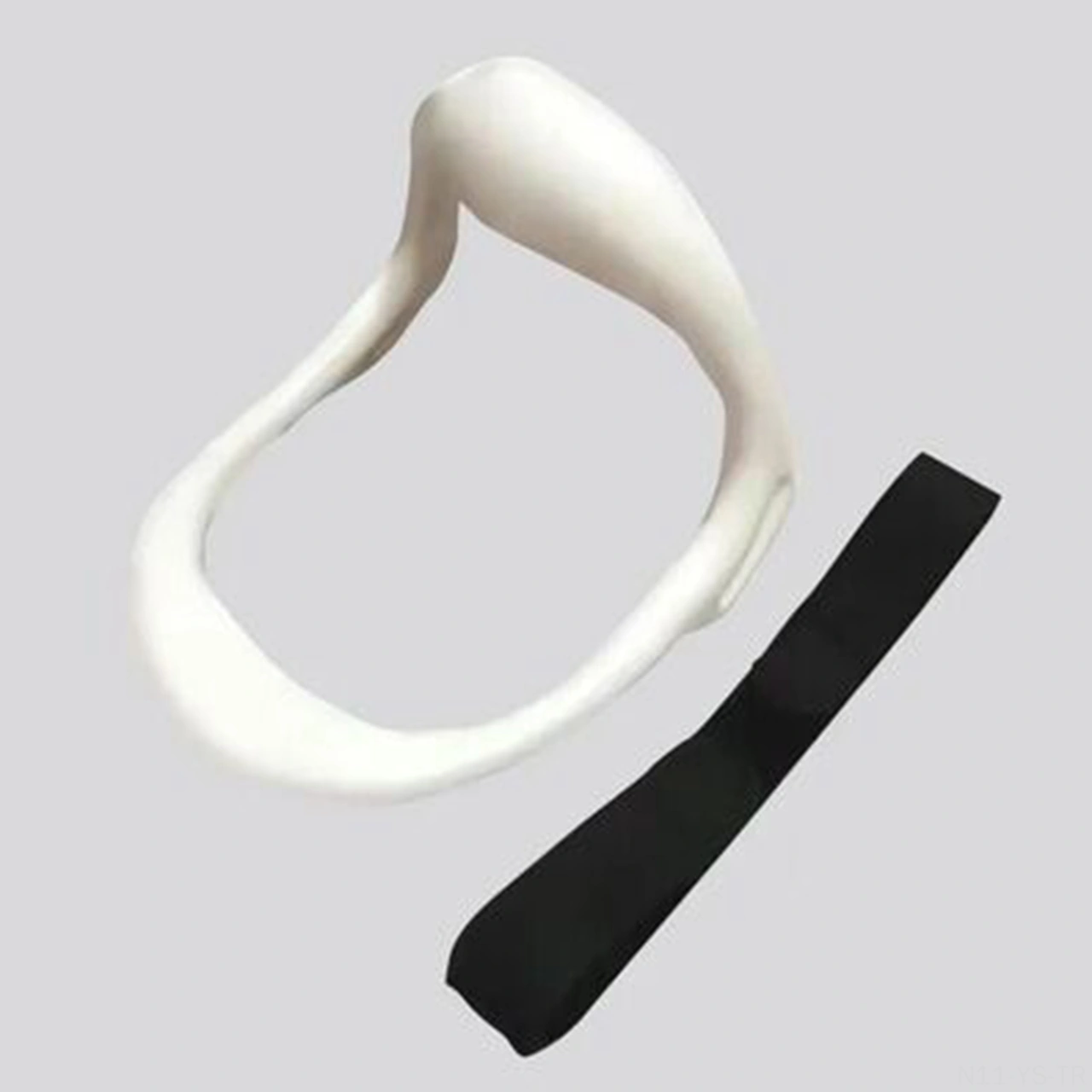 Yunboo Boyun Ağrısı Alıcı Spinal Dekompresyon Ve Dik Duruş Düzeltici Pp Malzeme Boyun Bracieri + Esnek Kayış 24x8 Cm, Tek Beden Beyaz