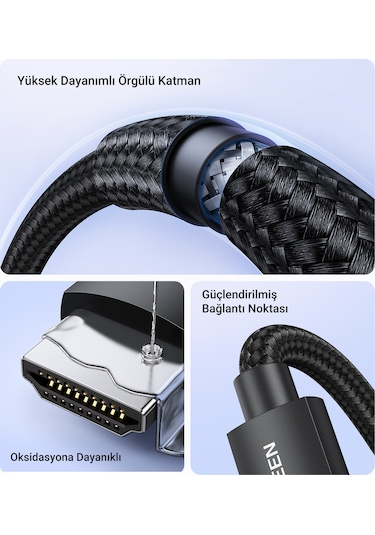 Ugreen 8k Hdmı Görüntü Aktarma Kablosu, 3 Metre, 40181