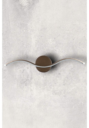 Wave Modern Tasarım Kahverengi Gün Işığı Ledli Banyo - Mutfak - S Kahverengi