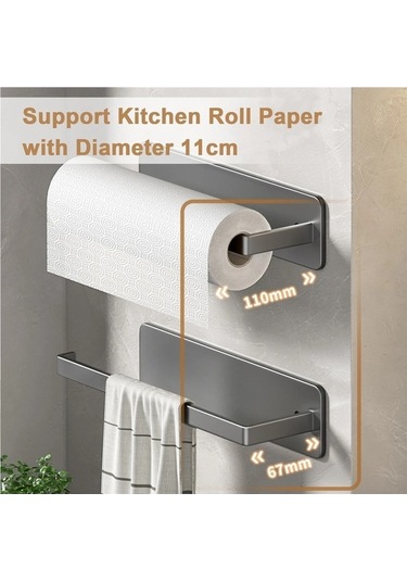 Maoyaya Kağıt Havluluk Kendinden Yapışkanlı Tuvalet Rulo Kağıt Tutucu Çok Renkli, Pratik Tasarım Çok Renkli