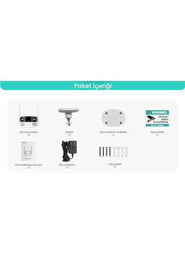 +360 Botslab Smart W302 Outdoor Kamera Set 3k / Çift Yönlü Ses / 170 / Akıllı İnsan Takibi