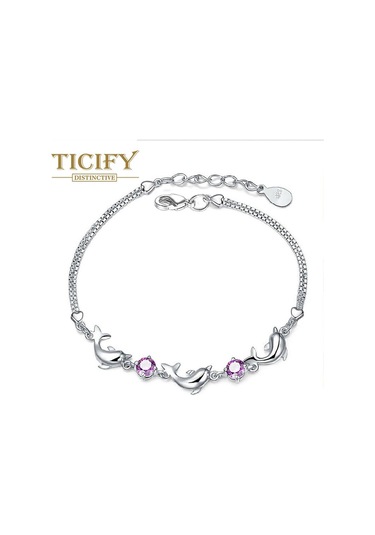 Mor Küçük Yunus Ametist Bileklik Hediyesi Mor