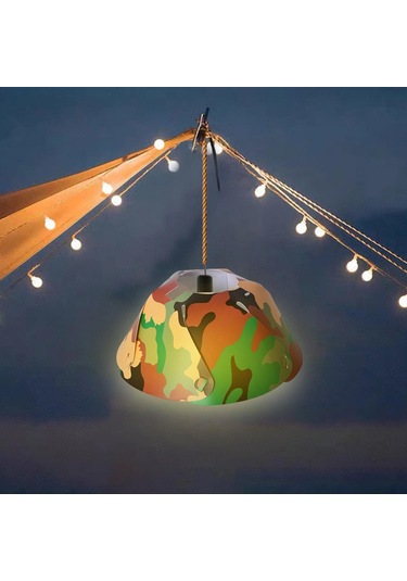 Suntek Yuvarlak Kamp Abajur Ekipmanları Işık Kapağı Yeşil Yeşil