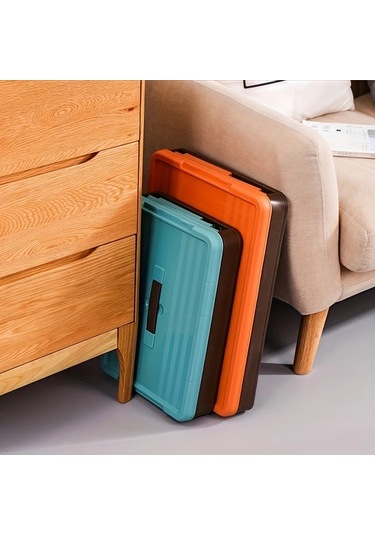 Gateesat Büyük Kapasiteli Katlanır Hafif Pp Yatak Altı Saklama Kutusu Sarı Sarı