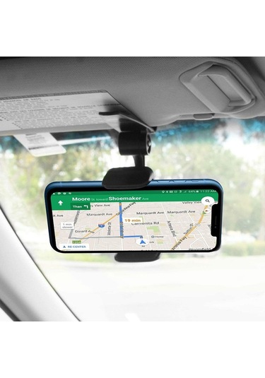 Emniyet Güneşlik Navigasyon Cep Telefonu Ayna Kolu Montaj Klipsi İle Evrensel Araç Tutucu