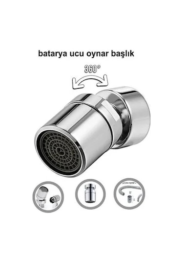 Hareketli Musluk & Batarya Ucu Perletörü- Iç Dişli Oynar Başlı