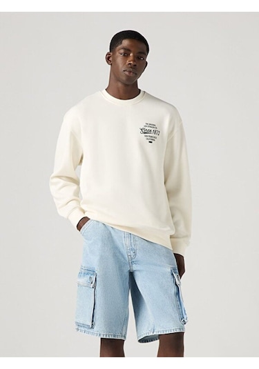 Levi's Erkek Relaxed Graphic Beyaz Sweatshirt - 38712-0457 Beyaz