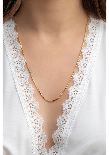 14 Ayar Altın Simli Zincir Kolye 1.70 Mm