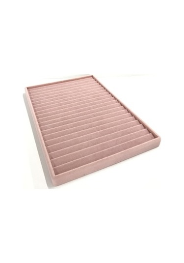 Düz kolye ucu küpe yüzük servis sunum tablası (çekmece/dolap içi Pembe