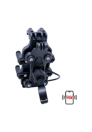 Caretech Ct-m11 Telefon Tutucu Titreşim Önleyicili Motosiklet Gidon Ayna Montajlı Type-c Hızlı Şarj Siyah