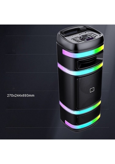 River World Hoparlör Mikrofonlu Kablosuz Party Box Speaker