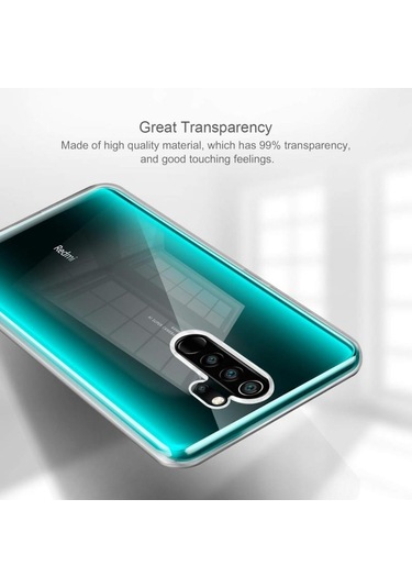 Xiaomi Redmi Note 8 Pro Kılıf Tam Şeffaf Silikon Transparan