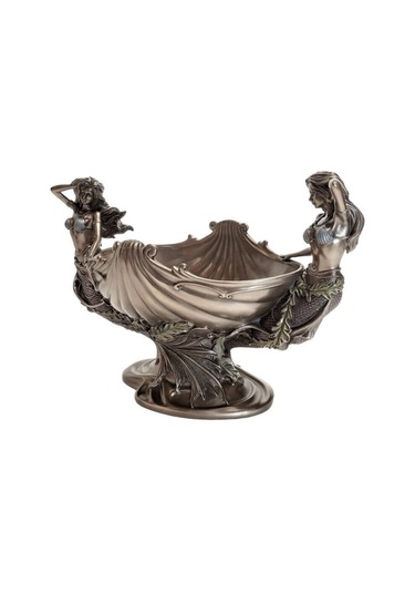 İkiz Deniz Kızı Figürlü Dekoratif Gondol