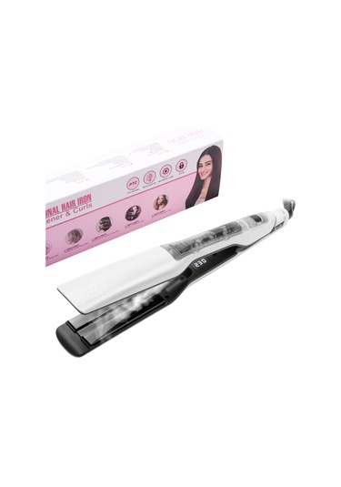 1pcs Steam Hair Straightener Professional Salon Nano Titanium