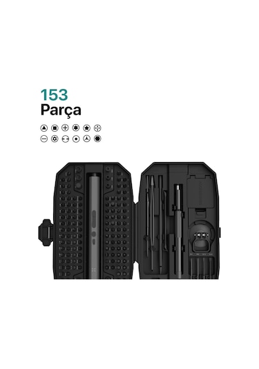 Xenon Smart X6833 Hassas Şarjlı Tornavida Seti 153 Parça
