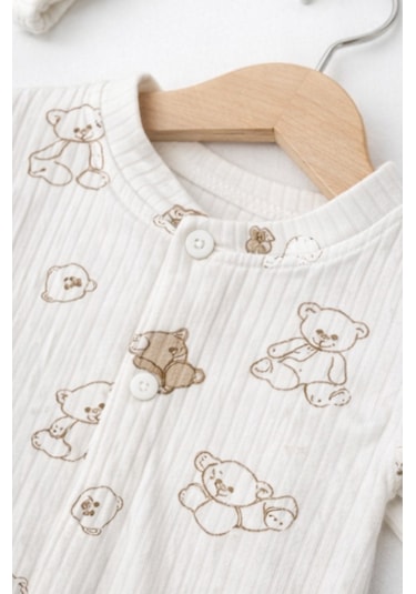 Baby Corner Bebek Pijama Takımı Ekru-kahverengi