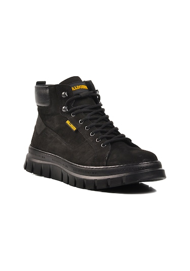 Siyah Nubuk Hakiki Deri Erkek Bot 250115 M Siyah Nubuk