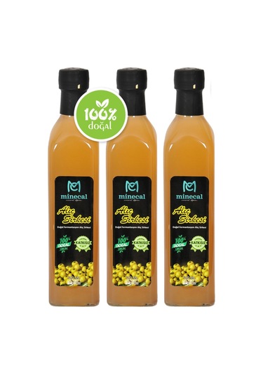 Alıç Sirkesi 3x500 Ml %100 Katkısız Doğal Şekersiz Koruyucu Içermez