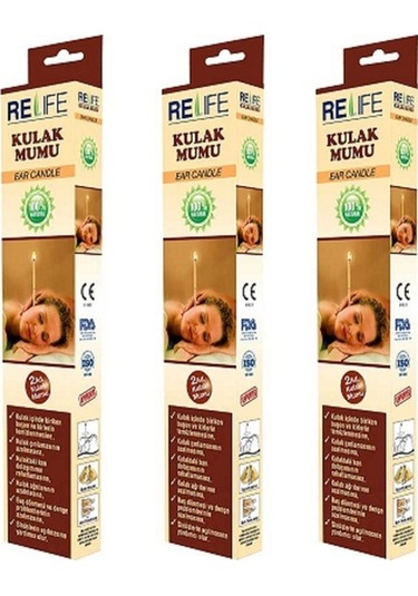 Relife Kulak Temizleme Mumu Çubuğu 3 Kutu 6 Çubuk
