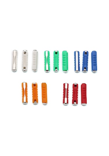 Youtek 200 Adet 5/8/10/16/25amp Çeşitli Ampul Fiş Tipi Torpedo Sigorta, Avrupa Araçları İçin Plastik+metal Kutulu Set