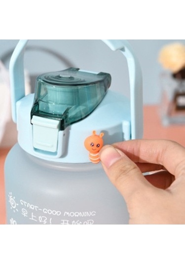 Novahub Ölçekli Motivasyonlu Su Şişesi Bpa-free Fda 2000 Ml Mavi Pembe 538013626 615