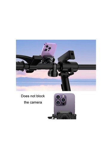 Yys-615 Motosiklet Bisiklet Yarı Sarılmış Sürme Navigasyon Cep Telefonu Tutucusu Siyah㪶ꞁ Siyah㪶ꞁ