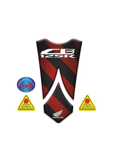 Wolf Tank Pad Kırmızı-siyah Honda Cb 125r 2018-2019