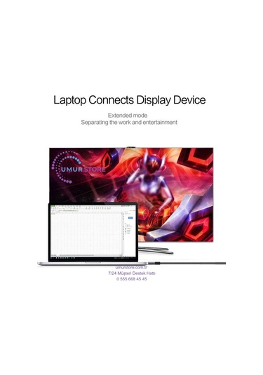 Type-c To Mini Display Port Kablo 4k 60hz 180 Cm Görüntü Aktarım Kablosu