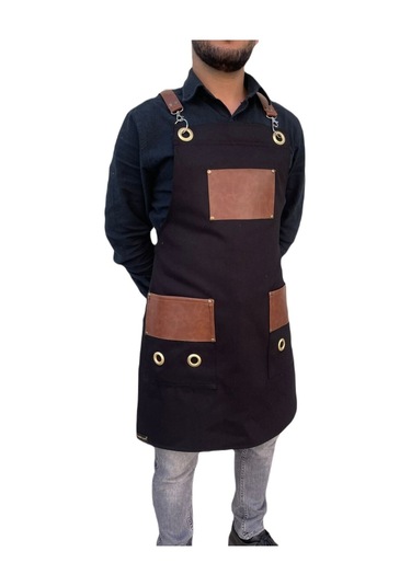 Cafe Önlüğü Barista & Servis Önlükleri Siyah Siyah