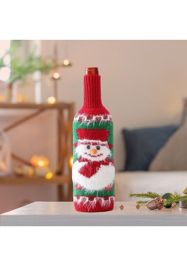 Pazly Yılbaşı Suntek Şişesi Şarap Noel-kardan-adamı Kapağı, El Sl